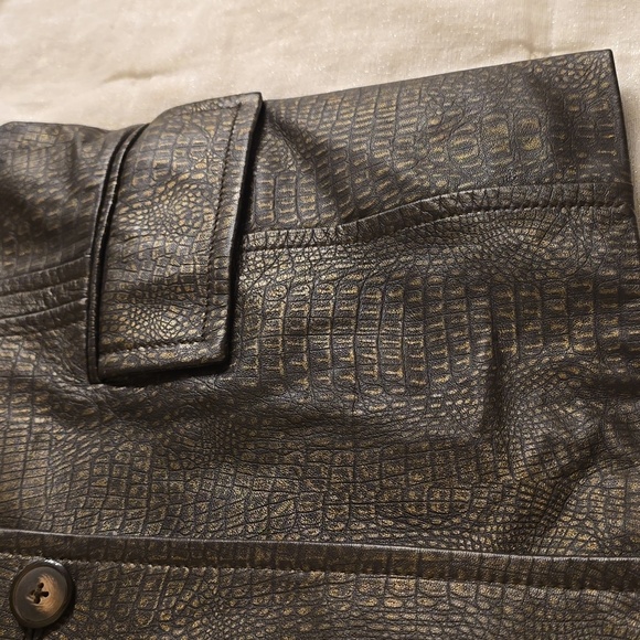 Alfani Black Textured Leather Jacket - Picture 9 of 14